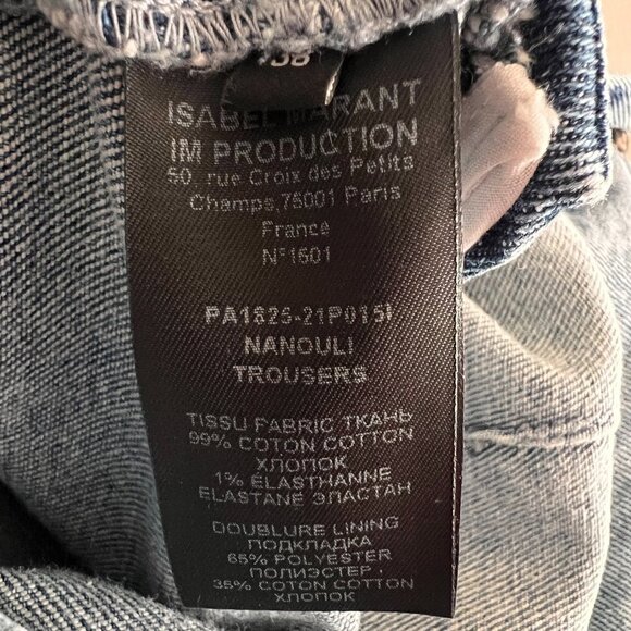 Isabel Marant Nanouli Trousers/Pants Jeans Size 6 NWT - Picture 10 of 11